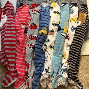 Carters baby fleece pajamas 12 month set of 8